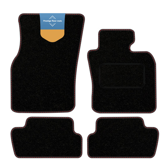 Fits BMW Mini 3DR Electric 2021 on Black Carpet with Coloured Stitch Edge