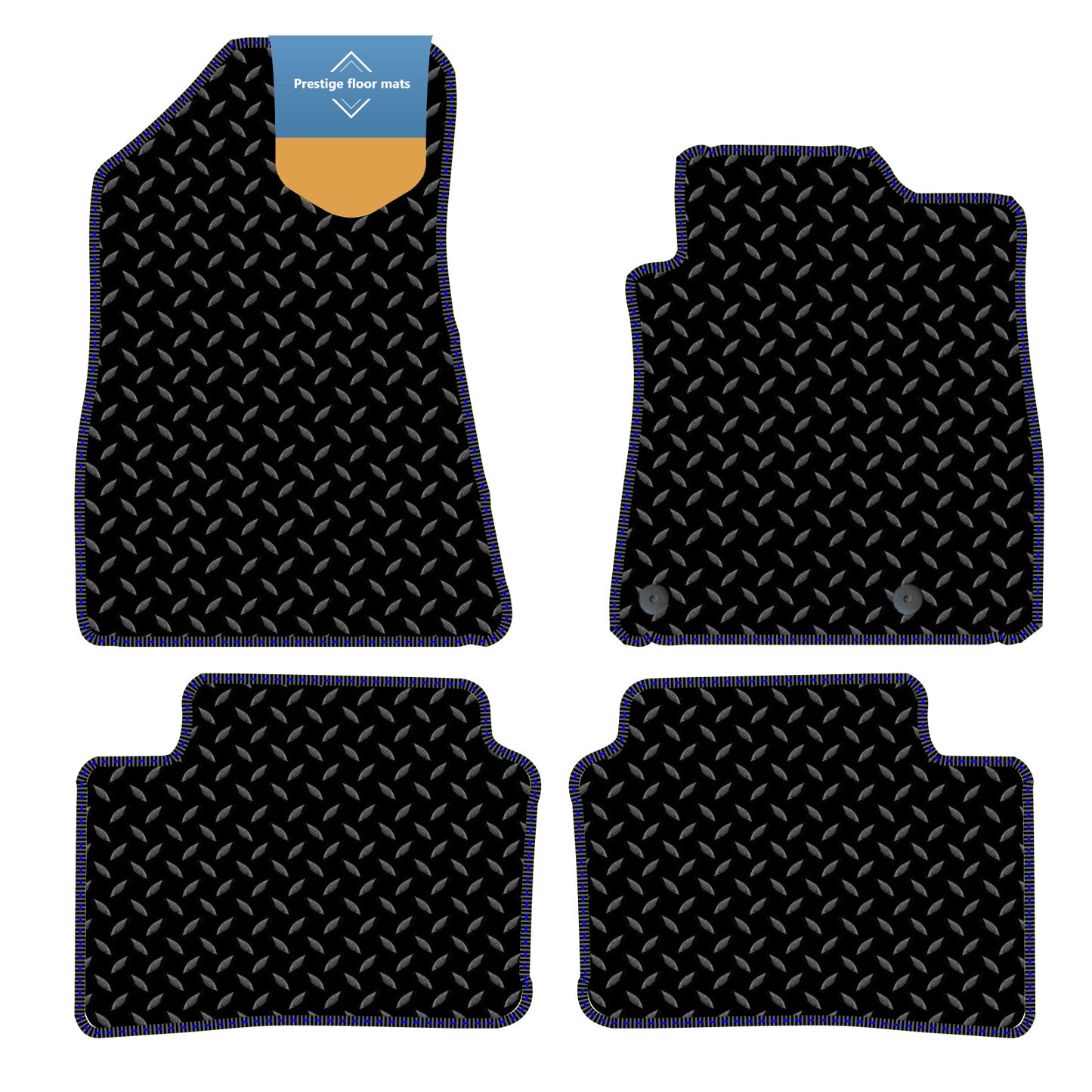 Fits Kia Niro EV Electric 2022 On Black 3mm Rubber with Coloured Stitch Edge