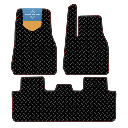 Fits Tesla Model Y 2022 on Black 3mm Rubber with Coloured Stitch Edge