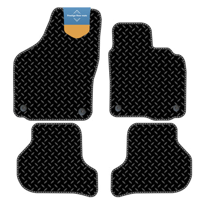 Fits Skoda Octavia 2008-2013 Black 3mm Rubber with Coloured Stitch Edge