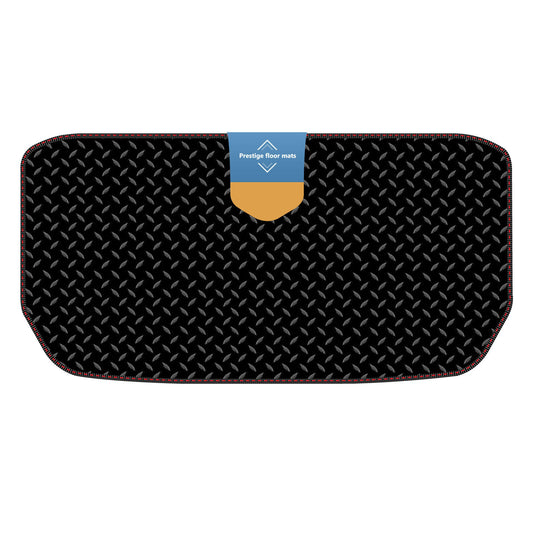 Fits Tesla Model Y 2022 on Trunk Mat Black 3mm Rubber with Coloured Stitch Edg