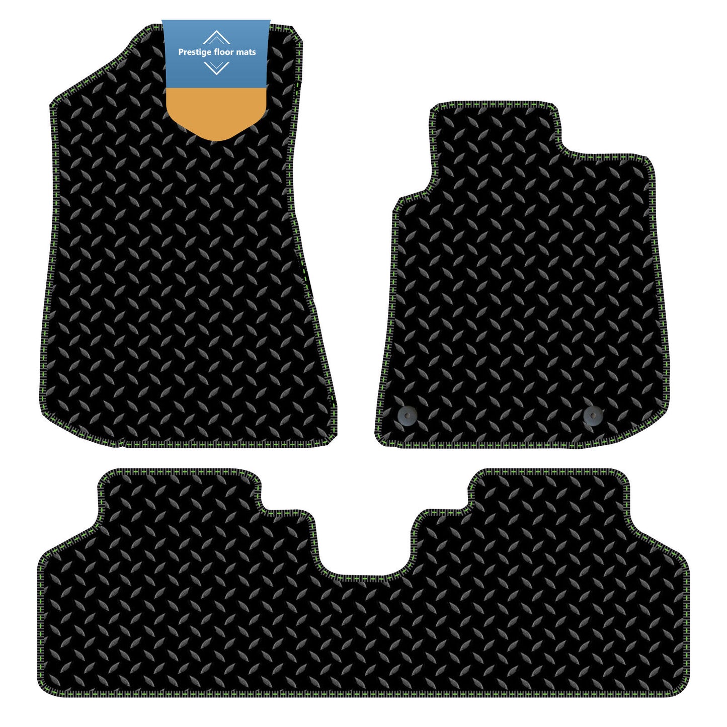 Fits Kia Niro HEV 2022 On Black 3mm Rubber with Coloured Stitch Edge