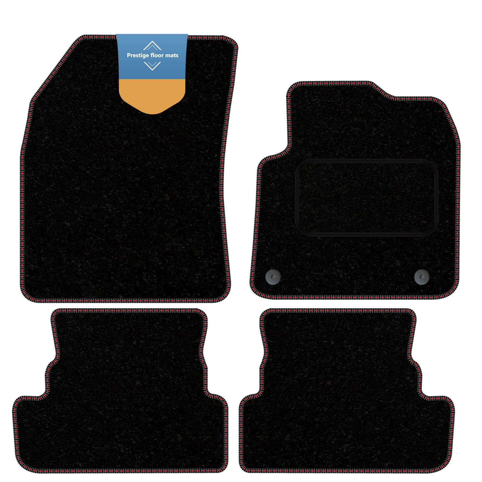 Fits Vauxhall Grandland PHEV 2020 on Black Carpet with Coloured Stitch Edge