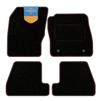 Fits Ford focus 2011-2015 Black Carpet with Coloured Stitch Edge