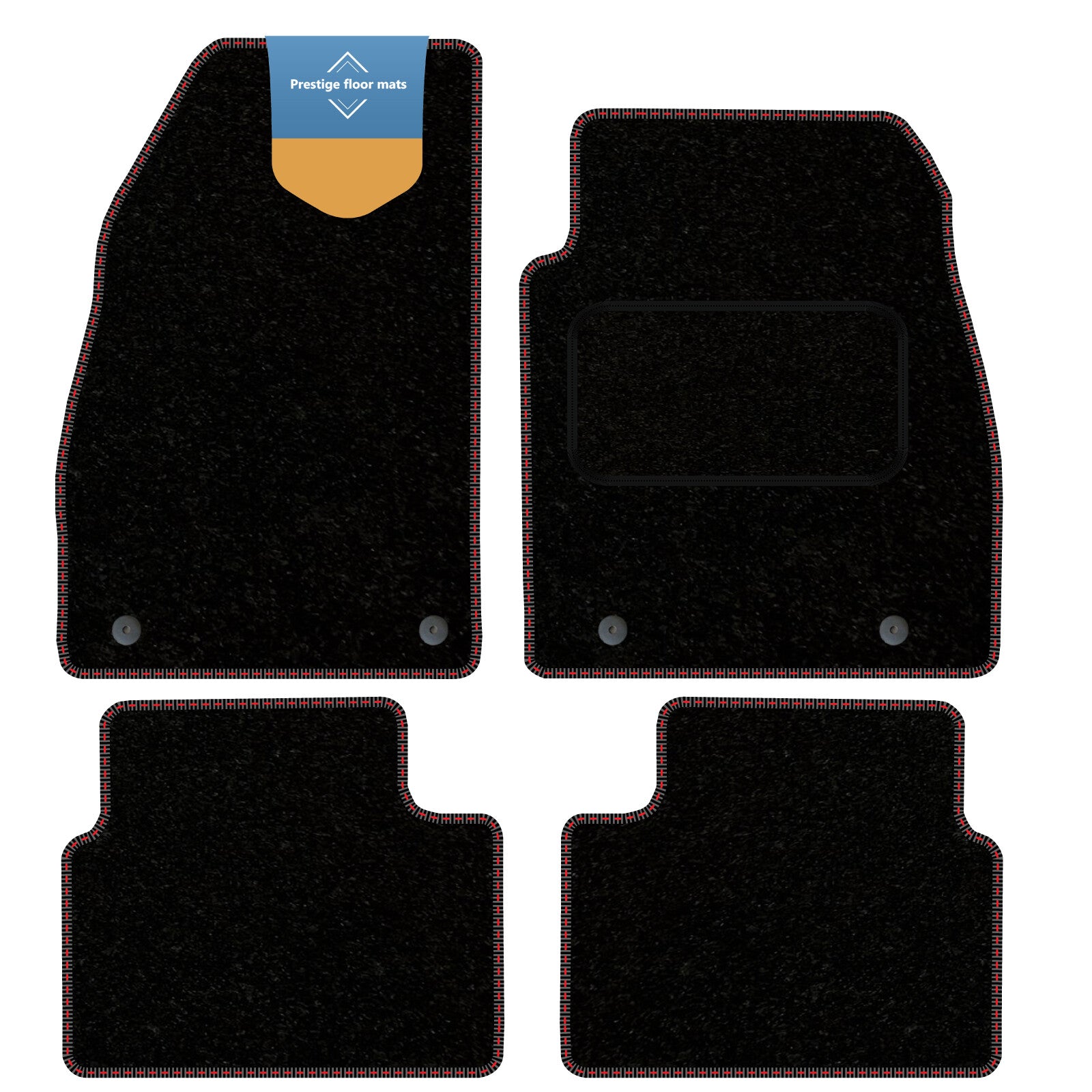 Fits Vauxhall Insignia 2008-2013 Black Carpet with Coloured Stitch Edge