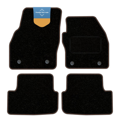 Fits Audi A1 2019 on Black Carpet with Coloured Stitch Edge