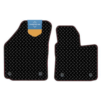 Fits Volkswagen Caddy 2004-2010 Black 3mm Rubber with Coloured Stitch Edge