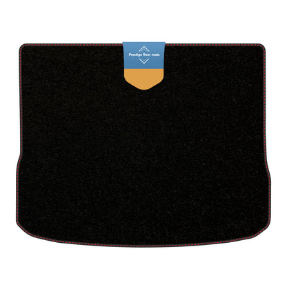 Fits Volkswagen Tiguan 2007-2016 Boot Mat Black Carpet with Coloured Stitch Edge