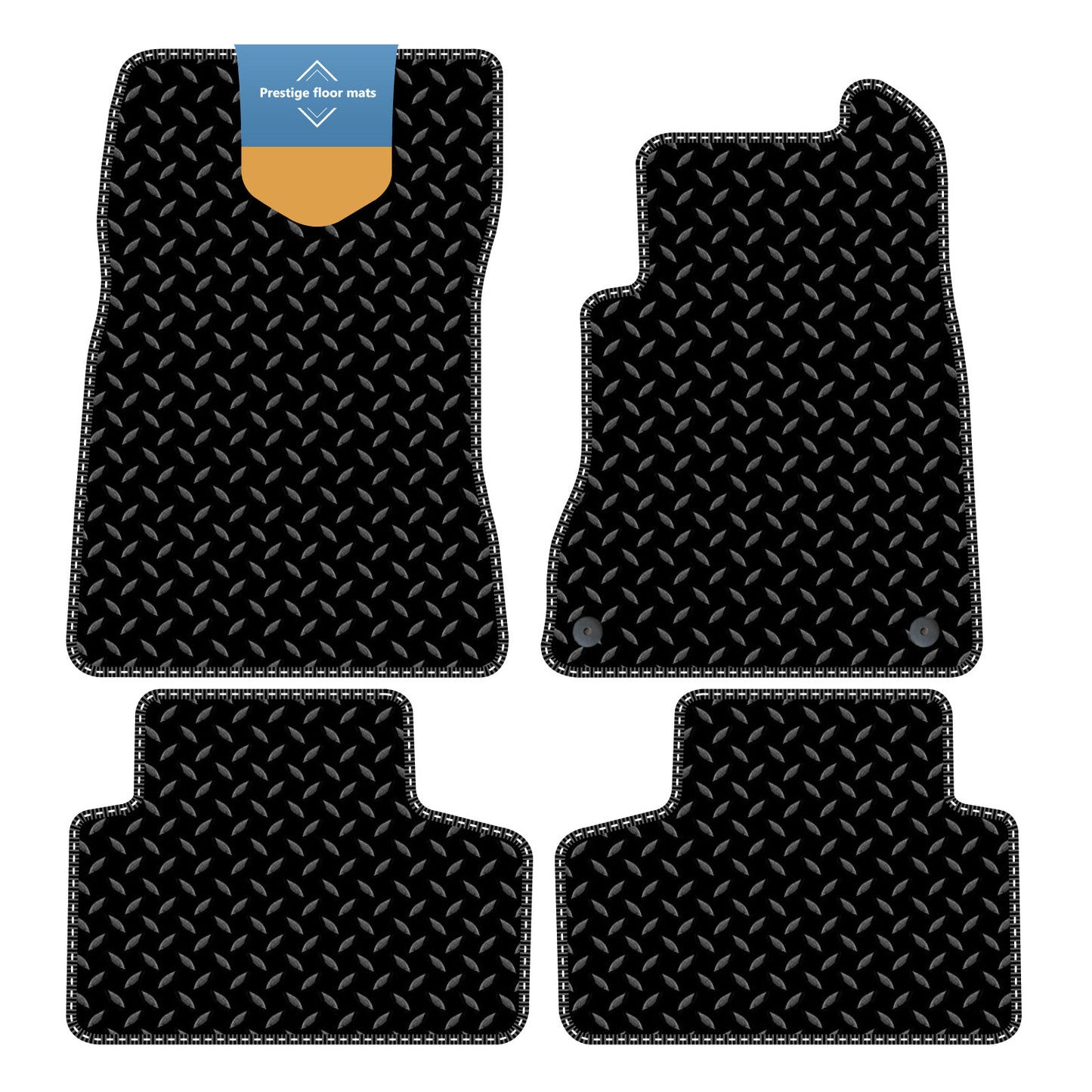 Fits Mercedes Benz GLB 2021 On Black 3mm Rubber with Coloured Stitch Edge