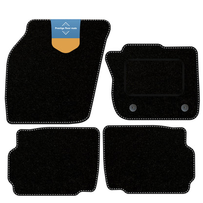 Fits Ford Mondeo MK5 2015-2023 Black Carpet with Coloured Stitch Edge