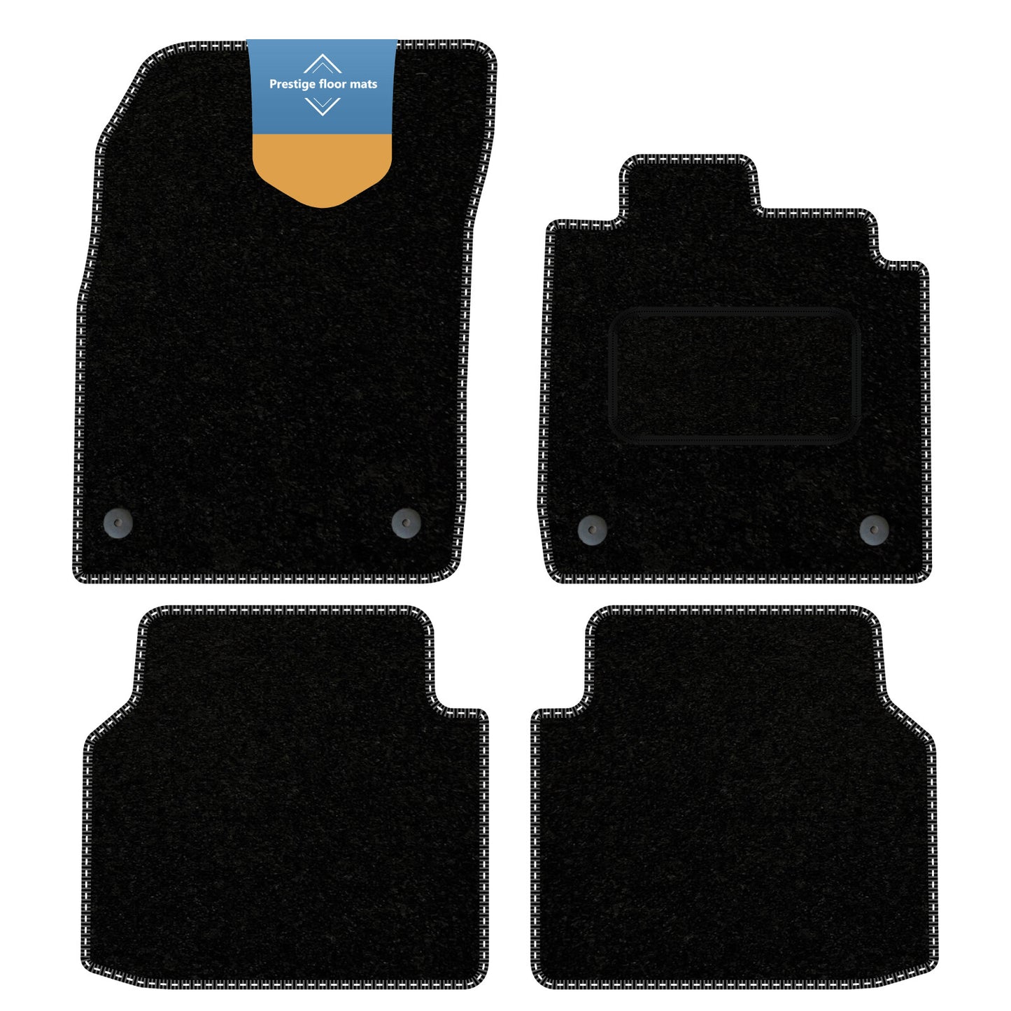 Fits Volkswagen ID.4 2021 on Black Carpet with Coloured Stitch Edge