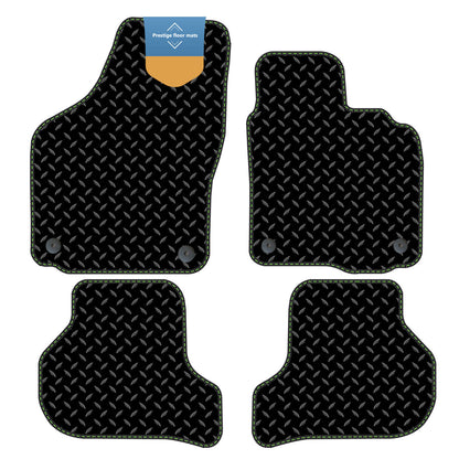 Fits Skoda Octavia 2008-2013 Black 3mm Rubber with Coloured Stitch Edge