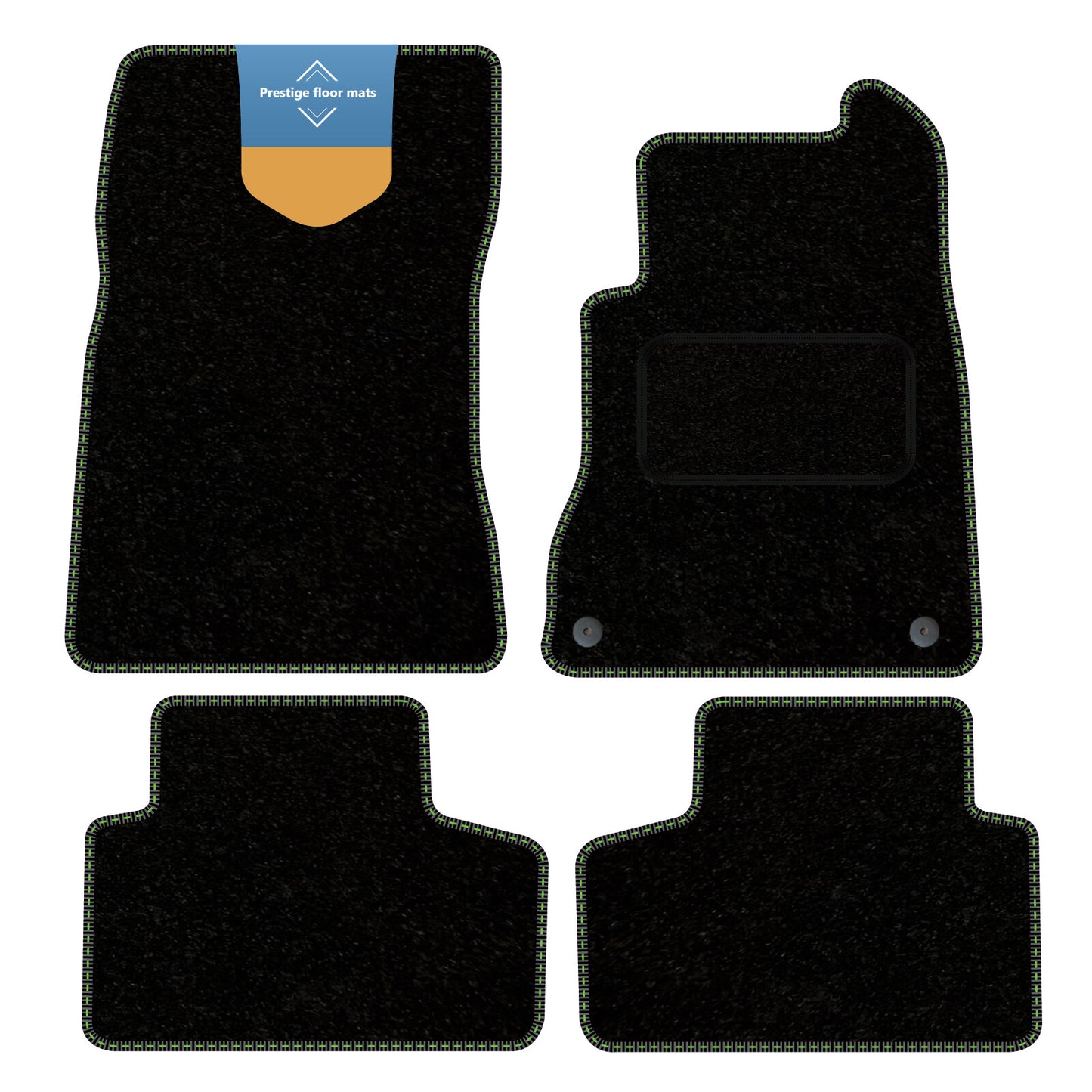 Fits Mercedes Benz GLB 2021 on Black Carpet with Coloured Stitch Edge