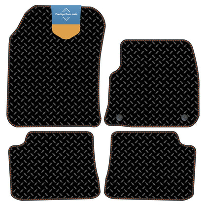 Fits Vauxhall Mokka EV 2021 On Black 3mm Rubber with Coloured Stitch Edge