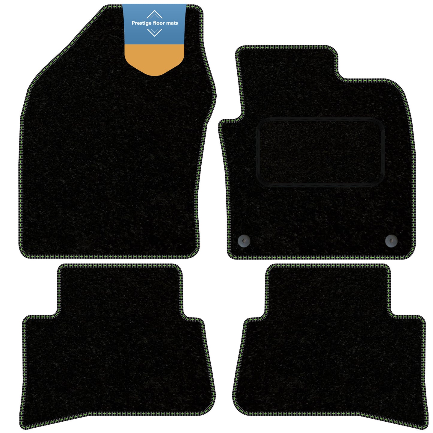 Fits Toyota C-HR CHR 2017 On Black Carpet with Coloured Stitch Edge