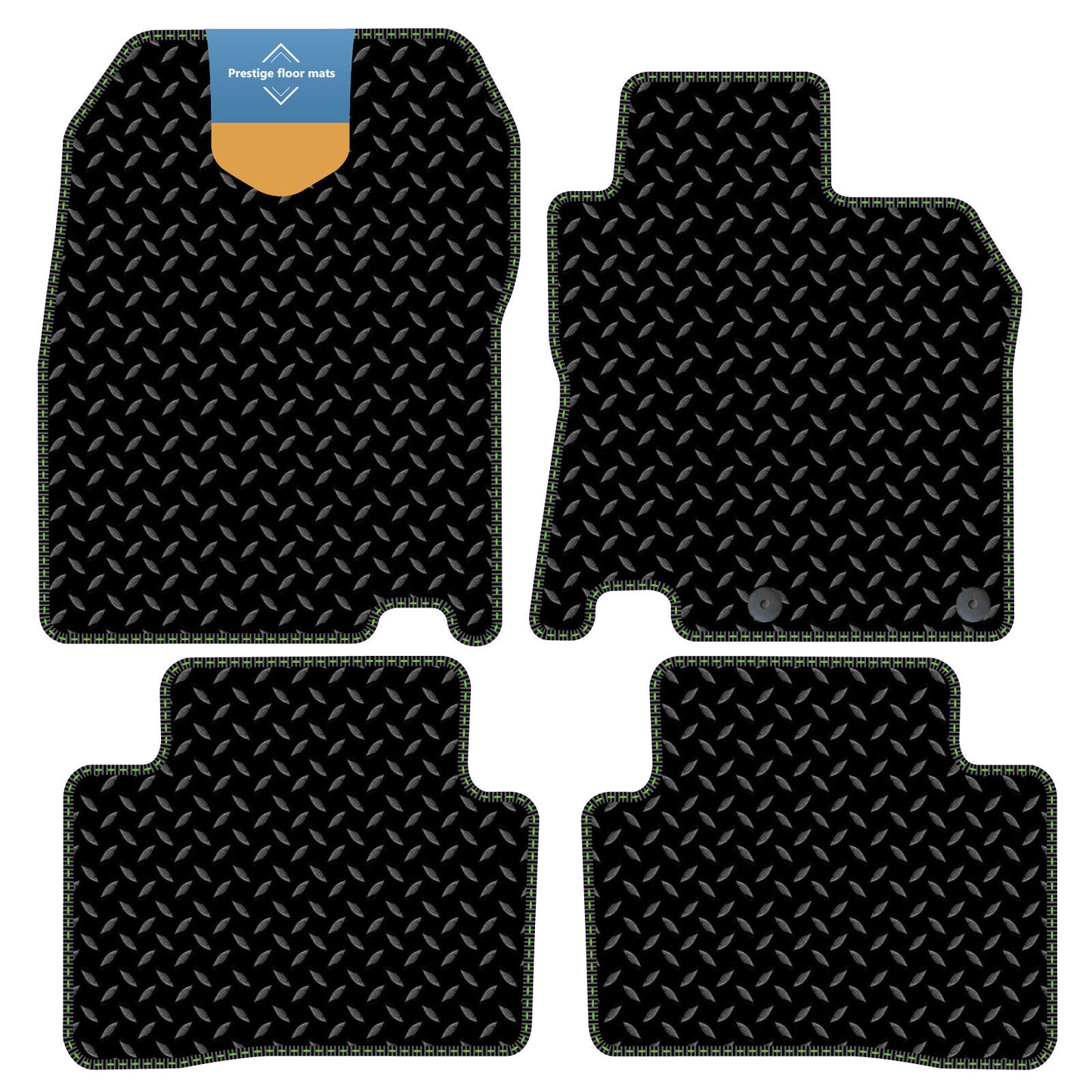 Fits Nissan Qashqai 2014-2021 Black 3mm Rubber with Coloured Stitch Edge