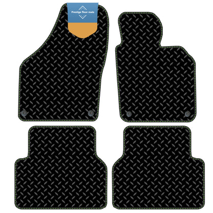 Fits Volkswagen Tiguan 2007-2016 Black 3mm Rubber with Coloured Stitch Edge