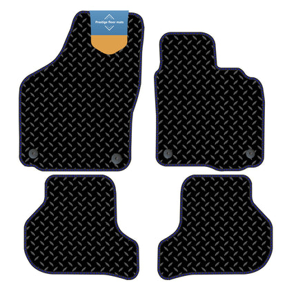 Fits Skoda Octavia 2008-2013 Black 3mm Rubber with Coloured Stitch Edge