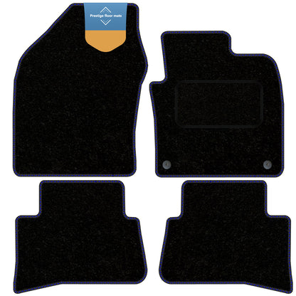 Fits Toyota C-HR CHR 2017 On Black Carpet with Coloured Stitch Edge