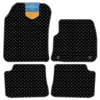 Fits Vauxhall Mokka EV 2021 On Black 3mm Rubber with Coloured Stitch Edge