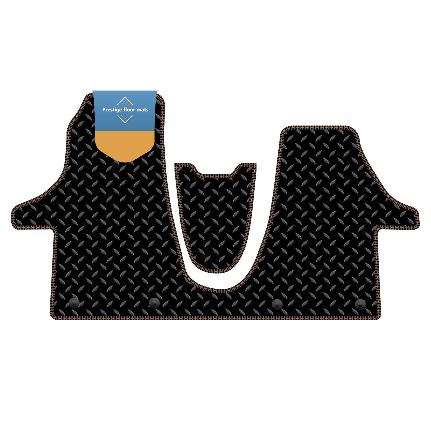 Fits Volkswagen T6-1 2020 on Black 3mm Rubber with Coloured Stitch Edge