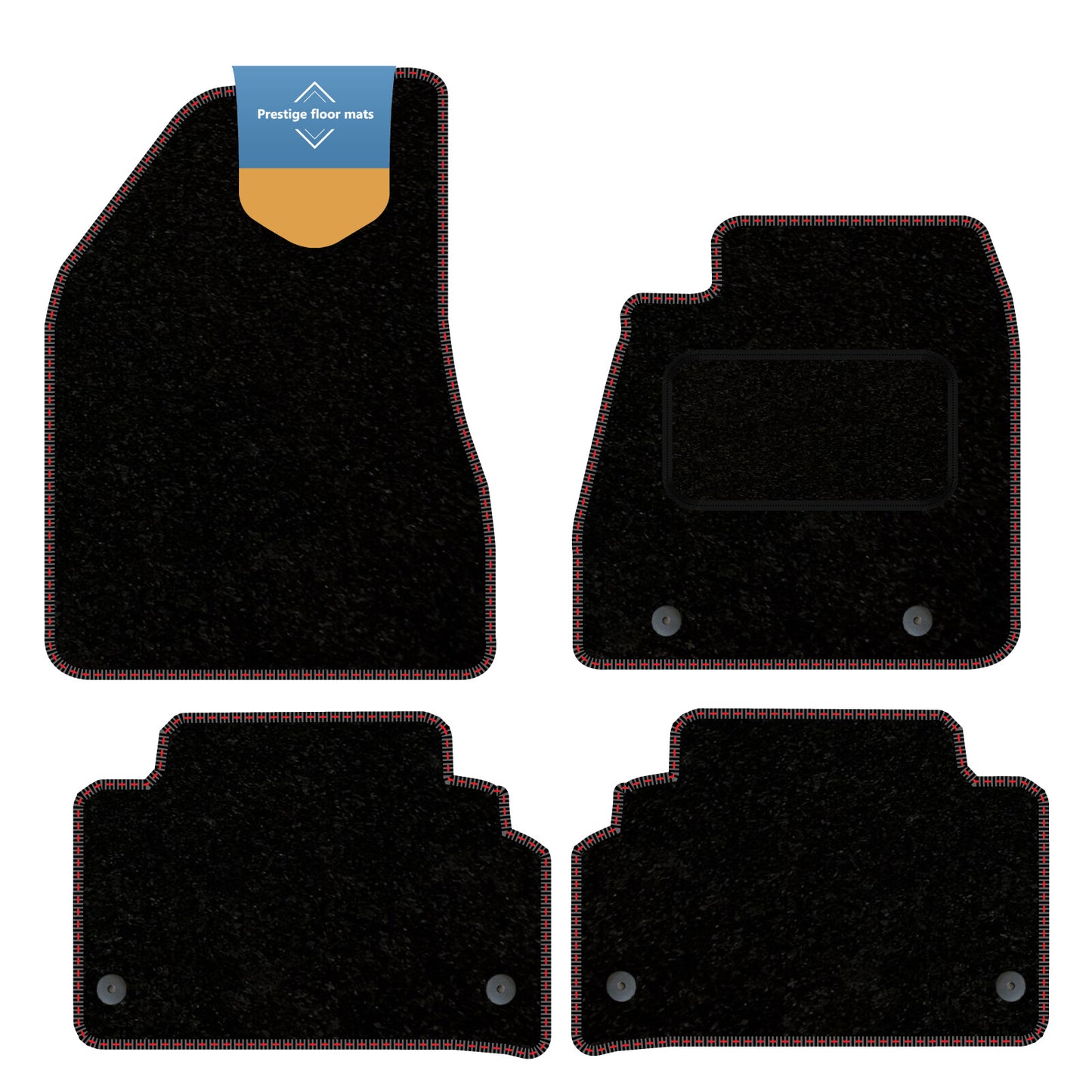 Fits Lexus RX400H 2003-2009 Black Carpet with Coloured Stitch Edge