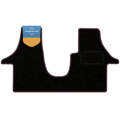 Fits Volkswagen T6 2015-2020 Facelift Black Carpet with Coloured Stitch Edge