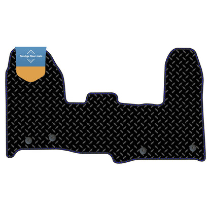 Fits Ford Transit Custom 2018 on Auto Black 3mm Rubber with Coloured Stitch Edge