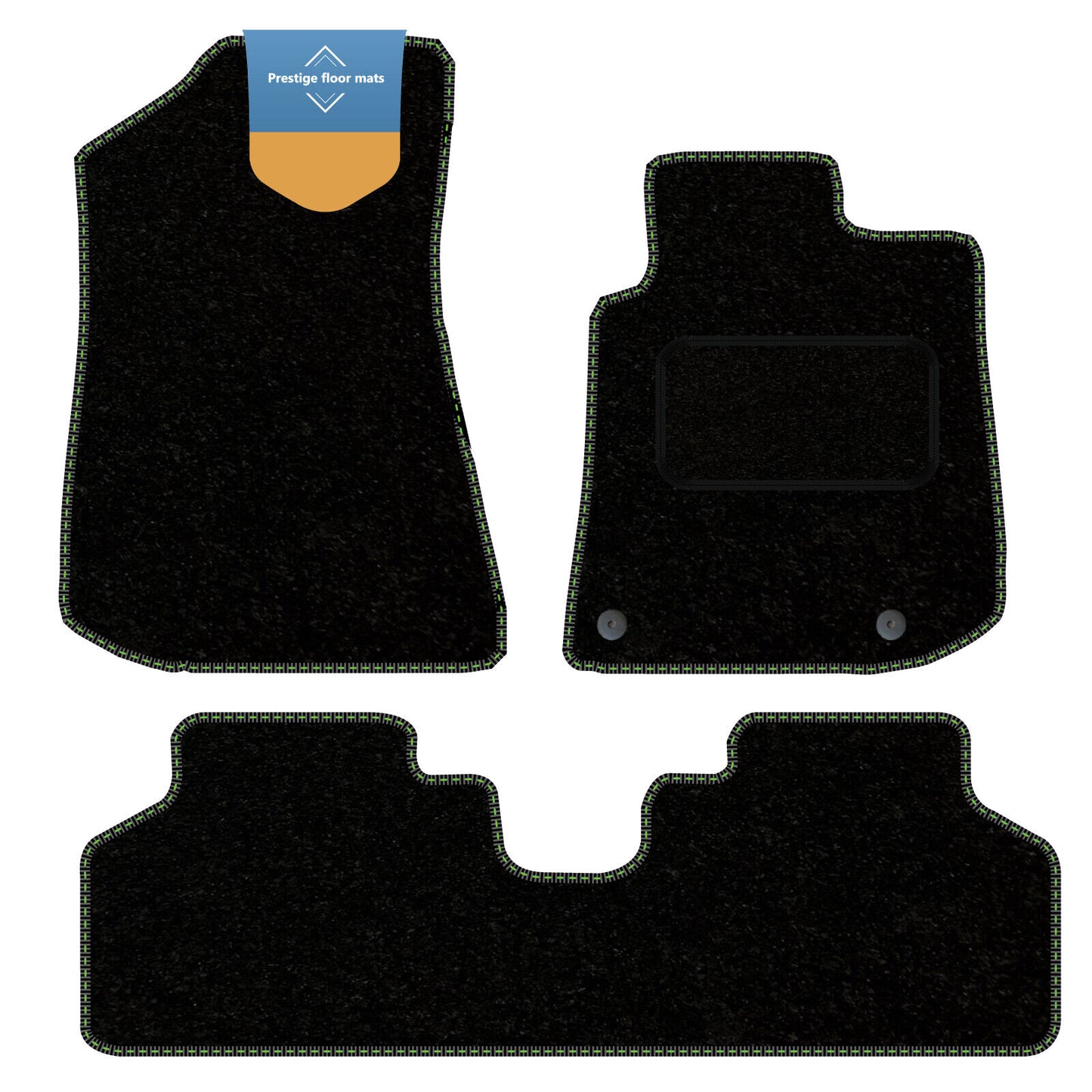 Fits Kia Niro HEV 2022 On Black Carpet with Coloured Stitch Edge