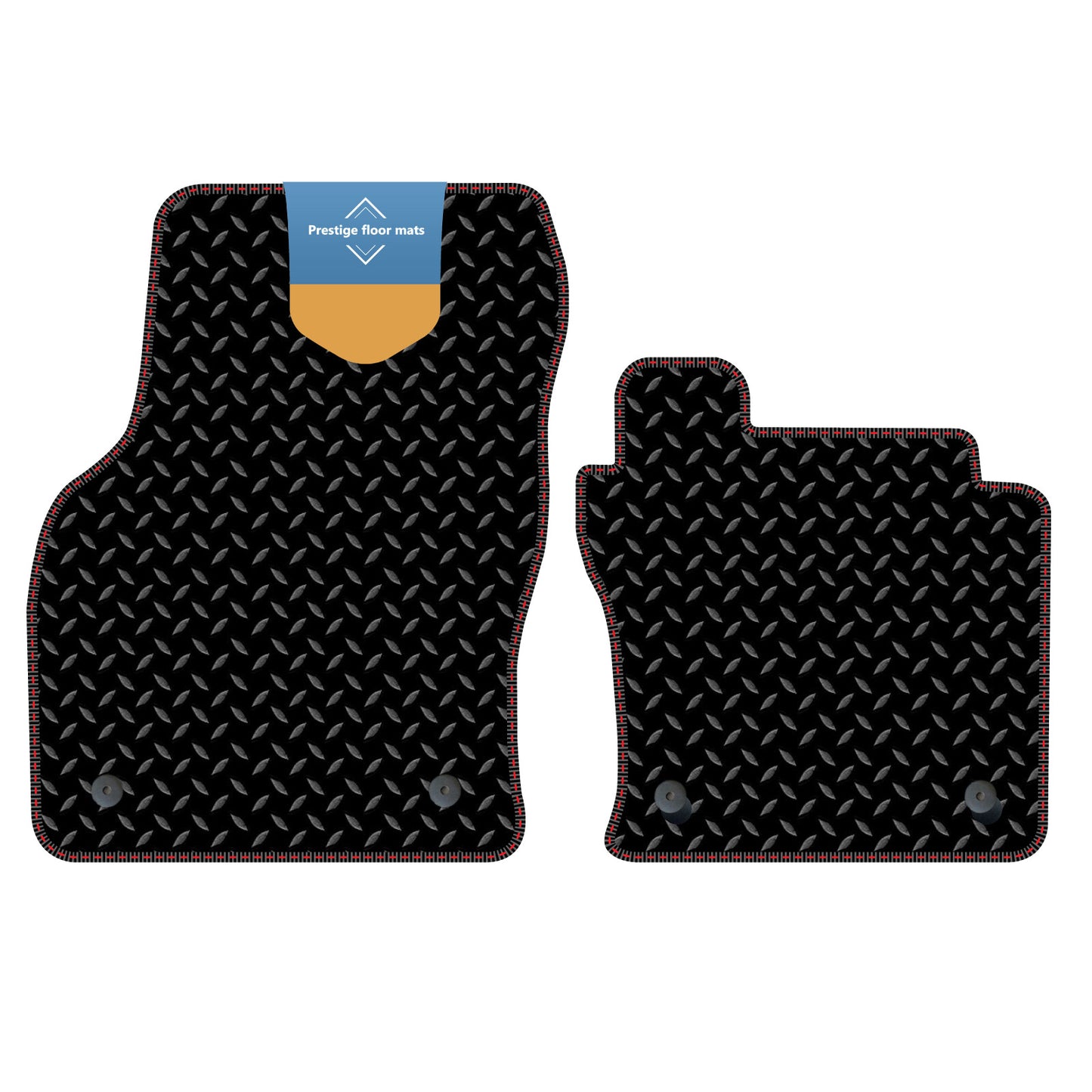 Fits Volkswagen Caddy Van 2021 on Black 3mm Rubber with Coloured Stitch Edge