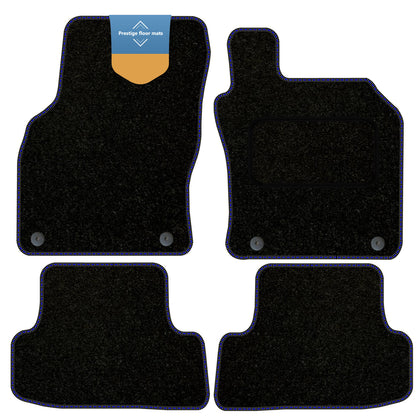 Fits Audi A3 2012-2020  Black Carpet with Coloured Stitch Edge
