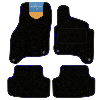 Fits VW E-Golf 2015-2019 Black Carpet with Coloured Stitch Edge