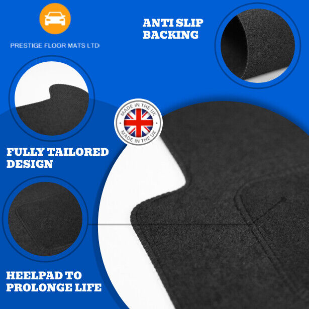 Fits VOLKSWAGEN  GOLF 5  R32 OVAL CLIPS Fully Tailored Floor Mat Set