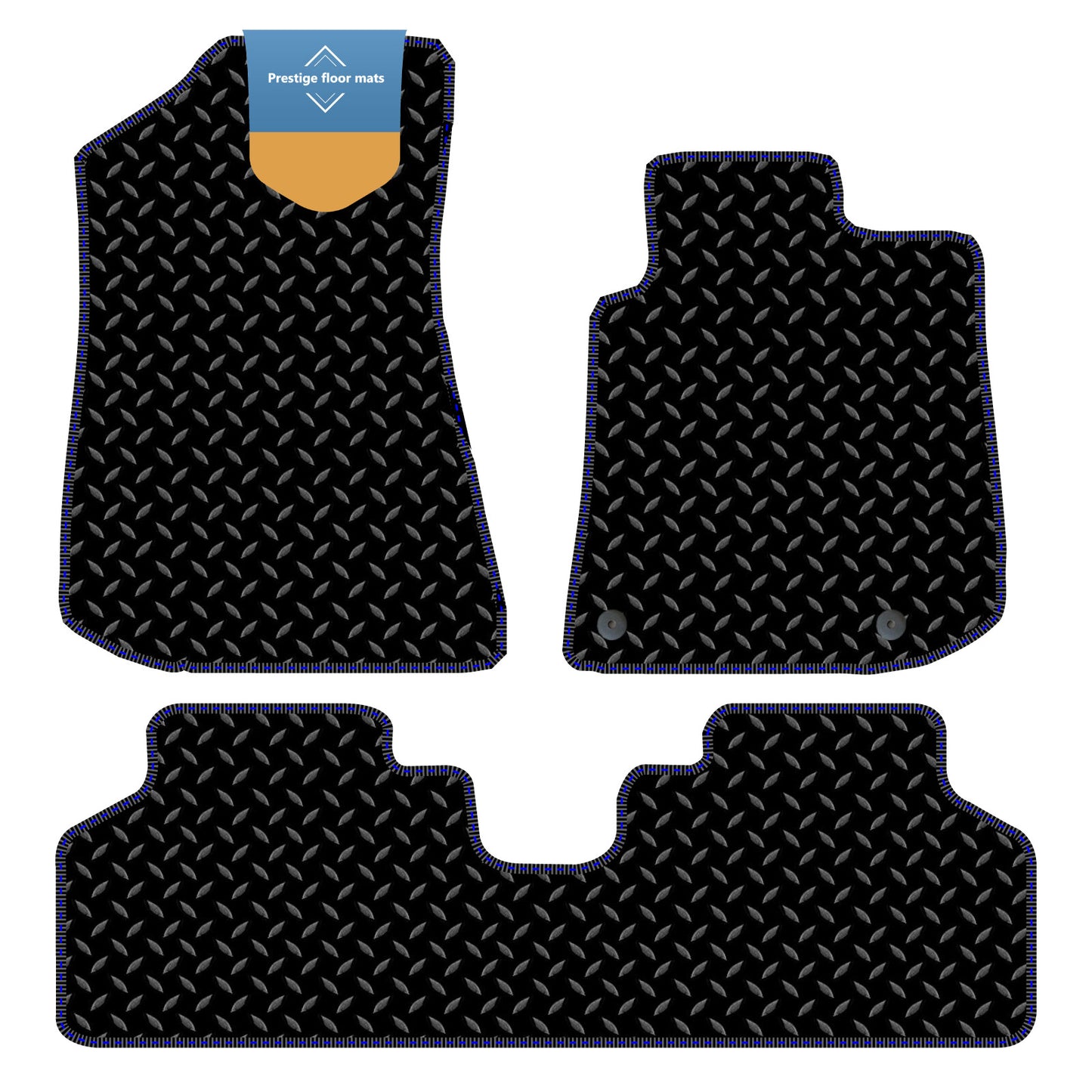 Fits Kia Niro HEV 2022 On Black 3mm Rubber with Coloured Stitch Edge