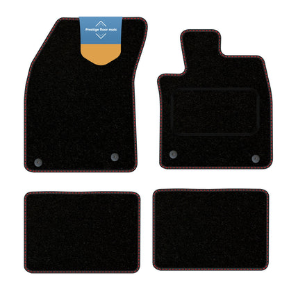 Fits Ford Focus 2018 On Black Carpet with Coloured Stitch Edge