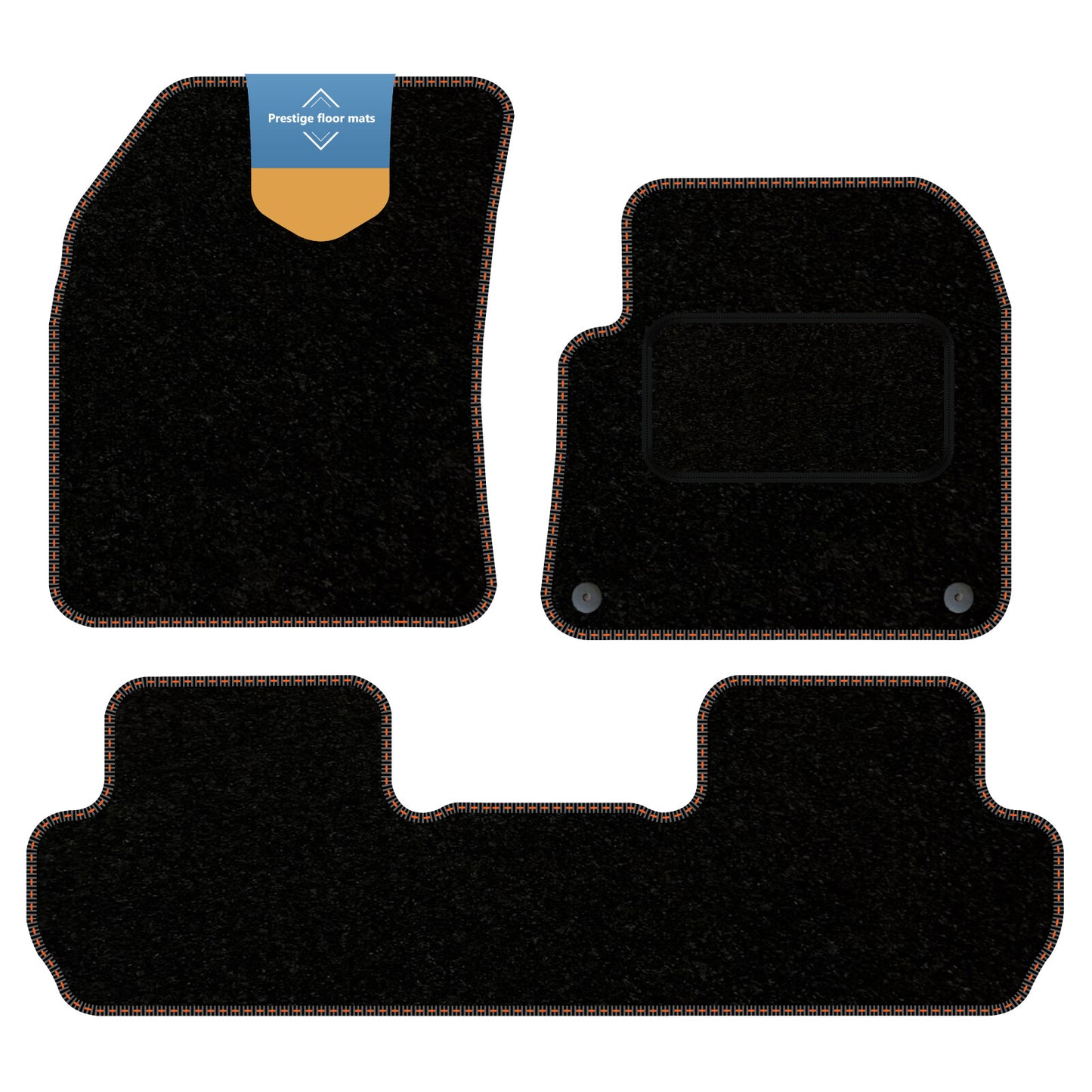 Fits Peugeot 3008 2017 On Black Carpet with Coloured Stitch Edge
