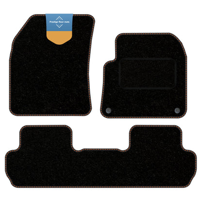 Fits Peugeot 3008 2017 On Black Carpet with Coloured Stitch Edge
