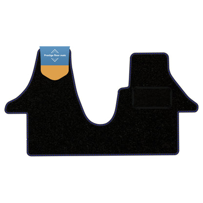 Fits Volkswagen Transporter T5 2003-2015 Black Carpet with Coloured Stitch Edge