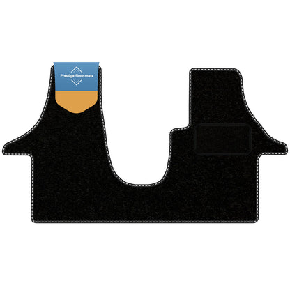 Fits Volkswagen T6 2015-2020 Facelift Black Carpet with Coloured Stitch Edge