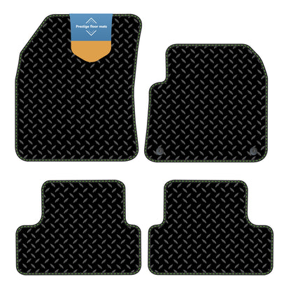 Fits Vauxhall Grandland X 2017 On Black 3mm Rubber with Coloured Stitch Edge