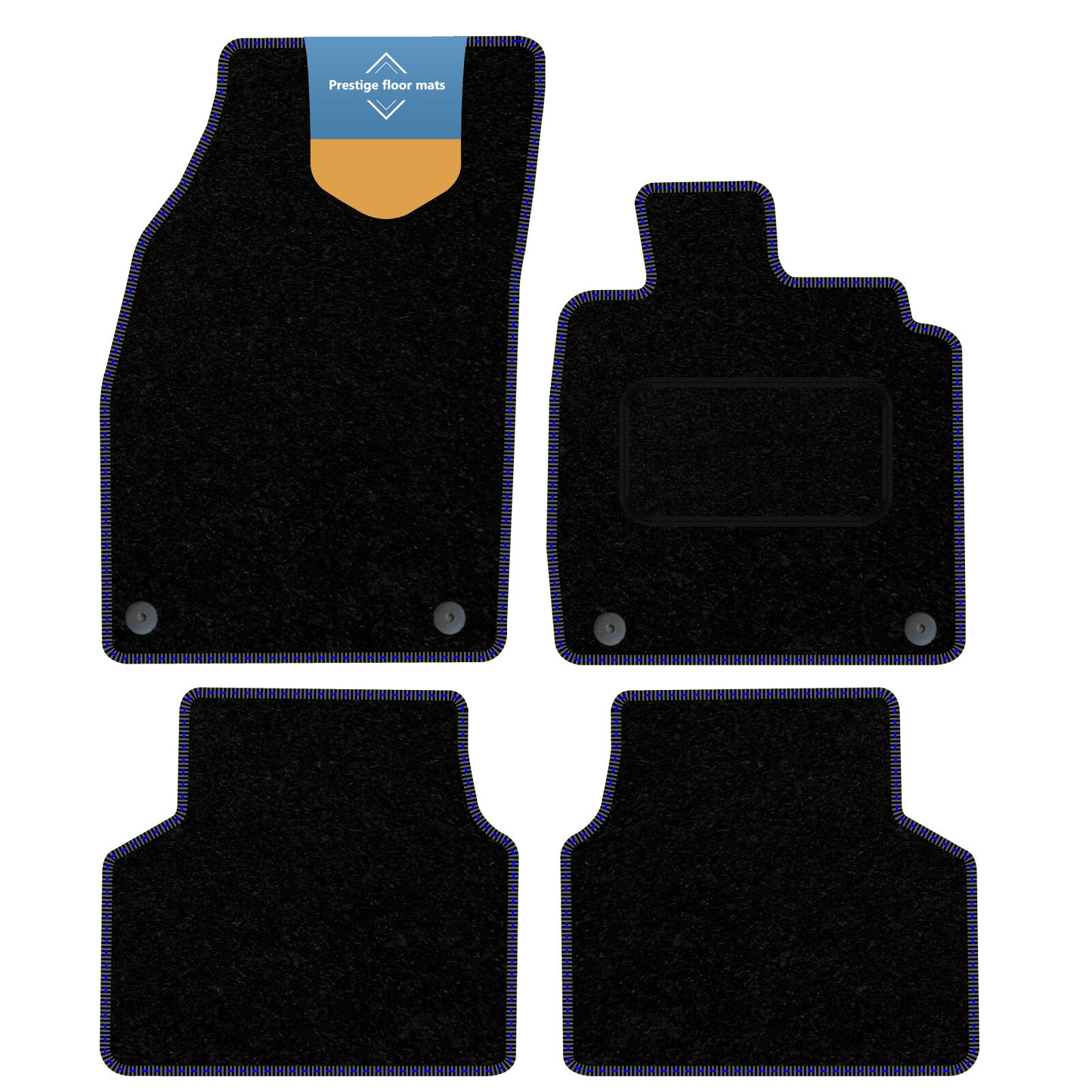 Fits Volkswagen ID.3 2020 on Black Carpet with Coloured Stitch Edge