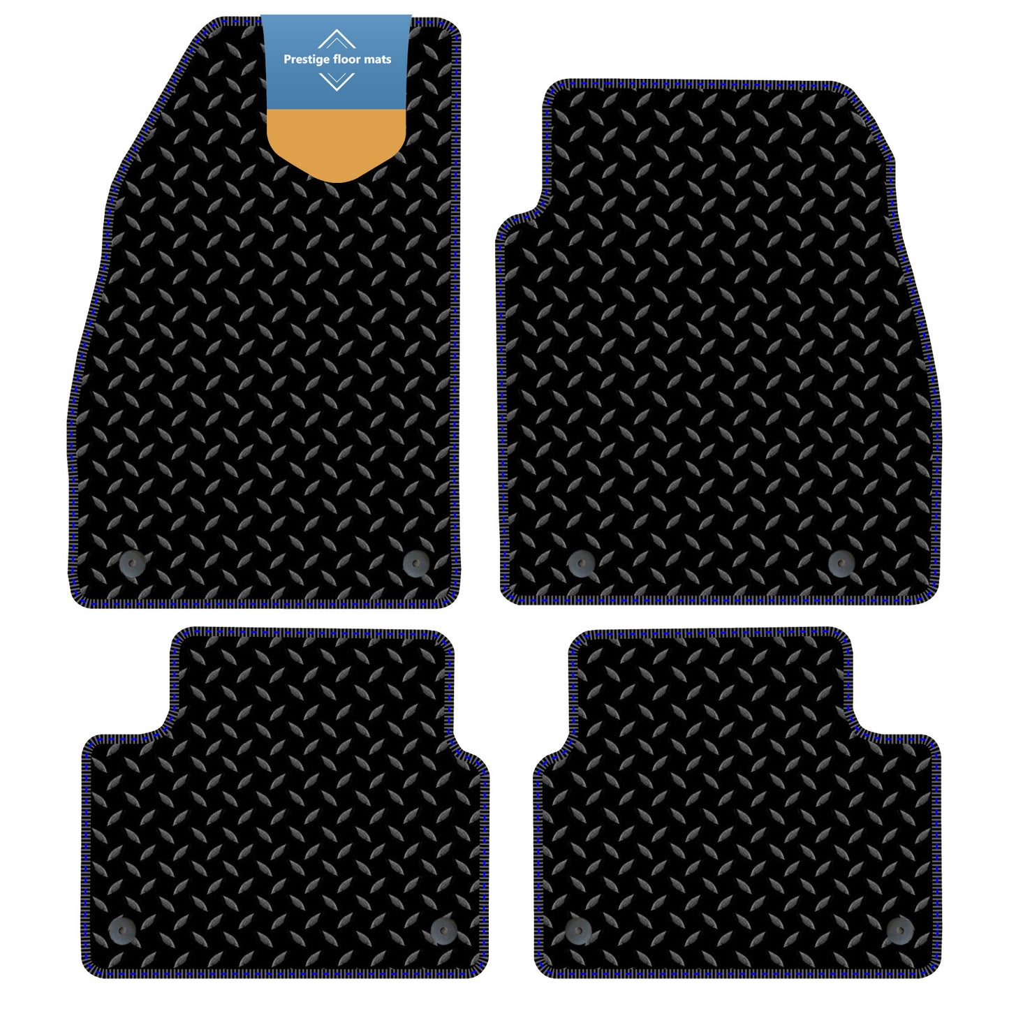 Fits Vauxhall Insignia 2013-2017 Black 3mm Rubber with Coloured Stitch Edge