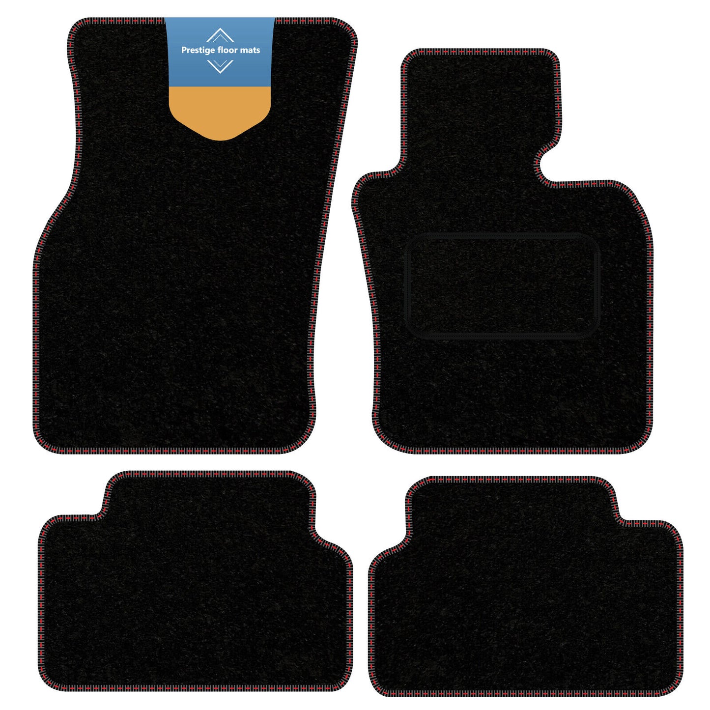 Fits BMW Mini 5DR Electric 2021 on Black Carpet with Coloured Stitch Edge