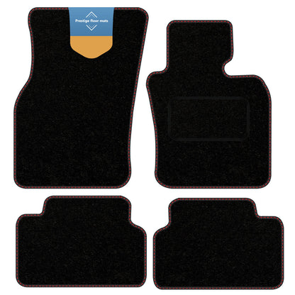 Fits BMW Mini 5DR Electric 2021 on Black Carpet with Coloured Stitch Edge