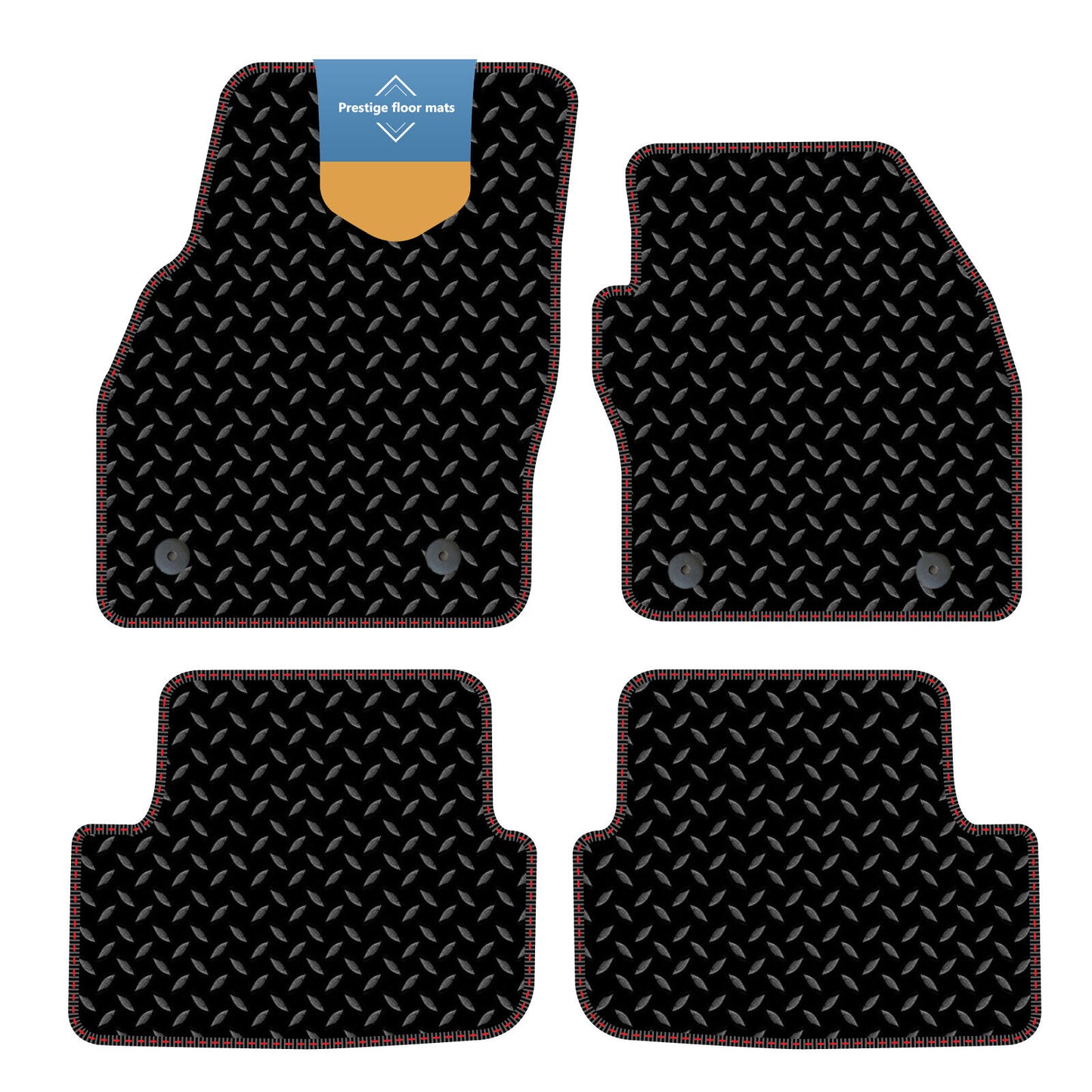 Fits Skoda Fabia 2022 on Black 3mm Rubber with Coloured Stitch Edge