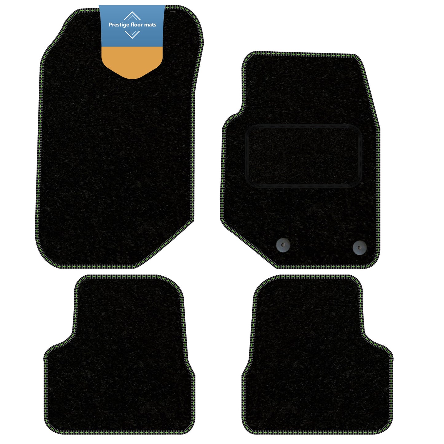 Fits Vauxhall Mokka 2021 On Black Carpet with Coloured Stitch Edge