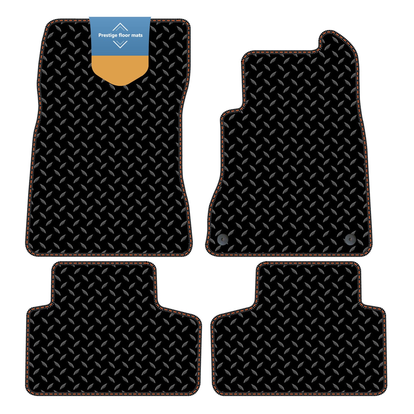 Fits Mercedes Benz GLB 2021 On Black 3mm Rubber with Coloured Stitch Edge