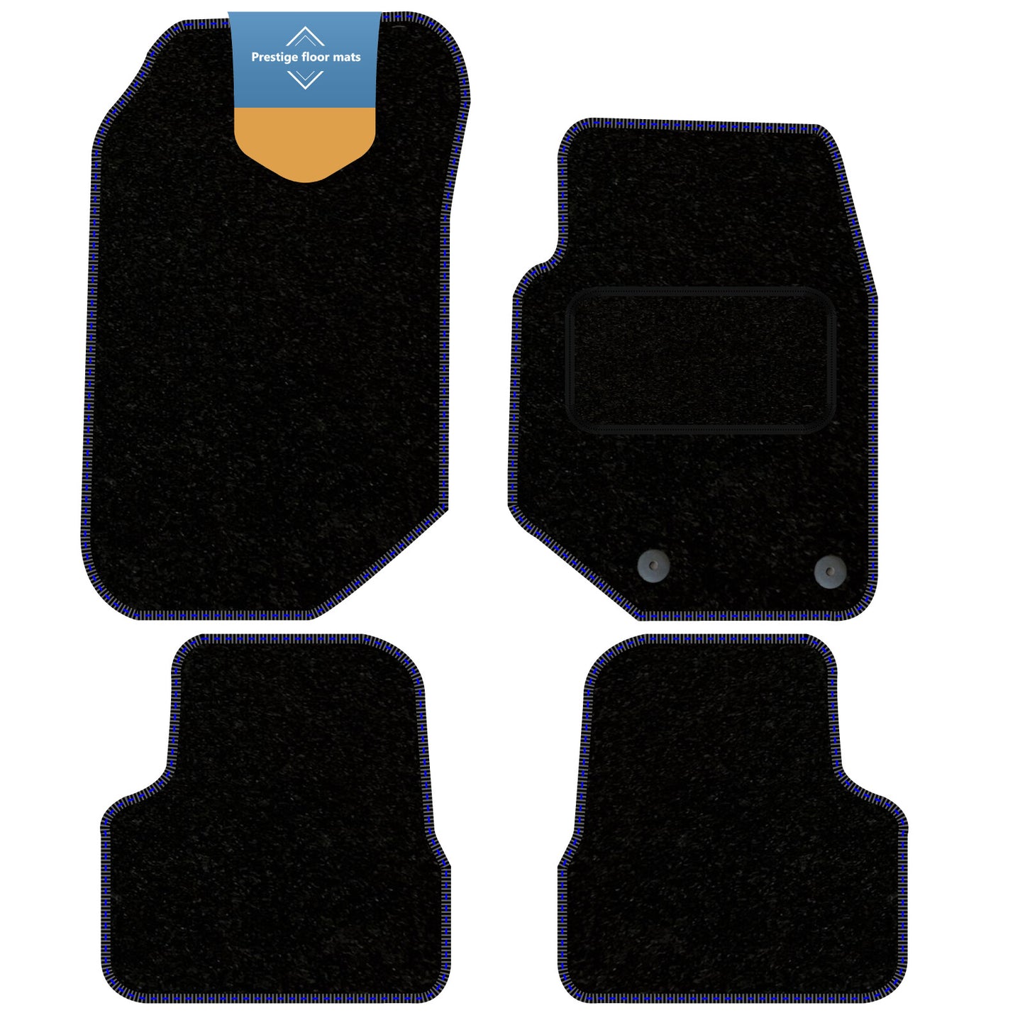 Fits Vauxhall Mokka 2021 On Black Carpet with Coloured Stitch Edge