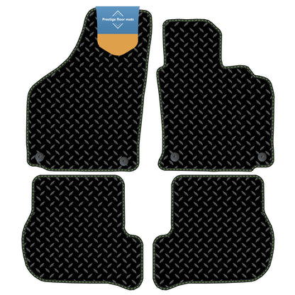 Fits Volkswagen Golf MK5 2007-2008 Black 3mm Rubber with Coloured Stitch Edge