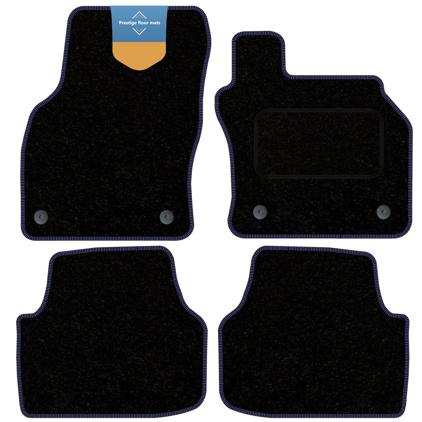 Fits Skoda Octavia 2013-2020 Black Carpet with Coloured Stitch Edge